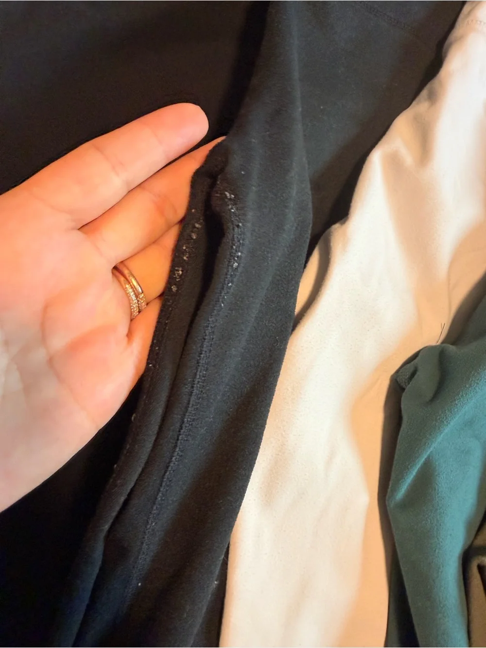 Fabletics Heather Gray Pullover Hoodie and 8 pair leggings mediums - Picture 6 of 8